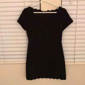 Black Scallop Dress